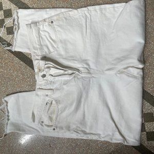 Madewell White Mom Style Jeans